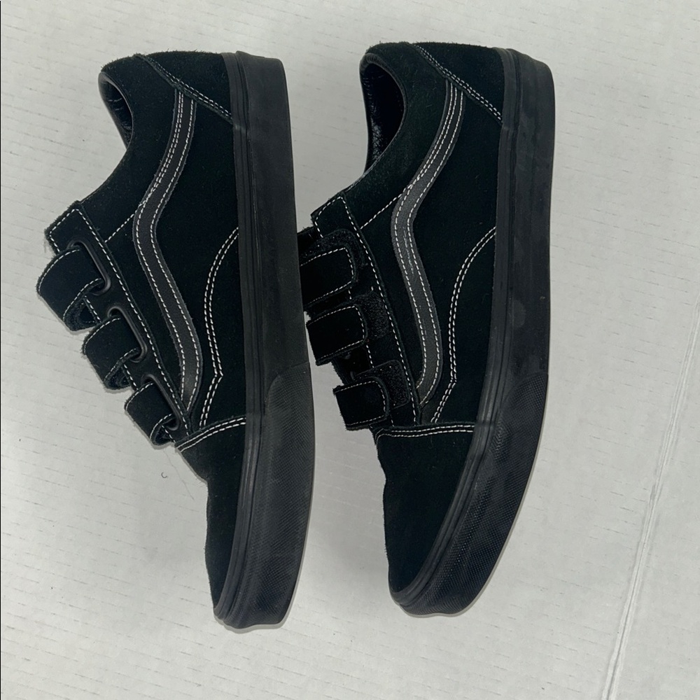 Vans Black Slip-On Loafers with Stitch Detail - Picture 3 of 10